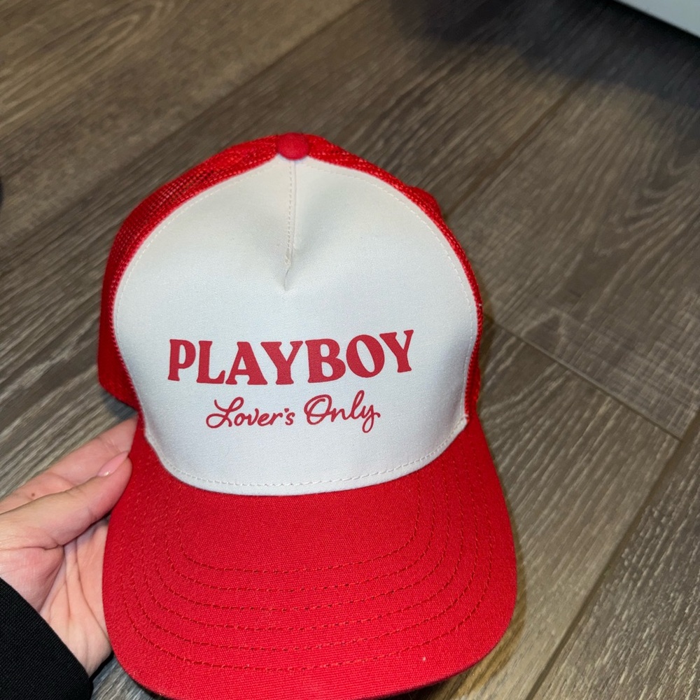 Playboy Red and White Kids Cap